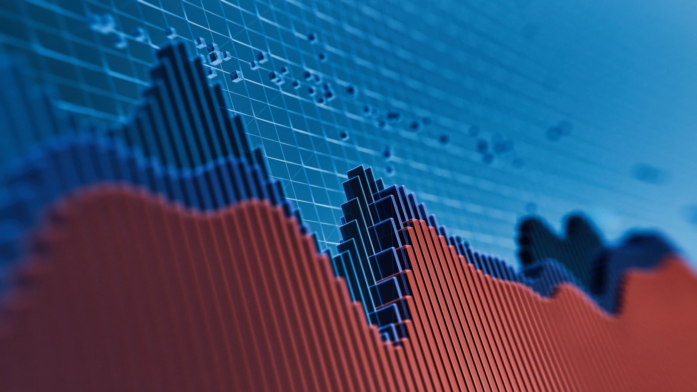 Abstract financial chart and data visualization